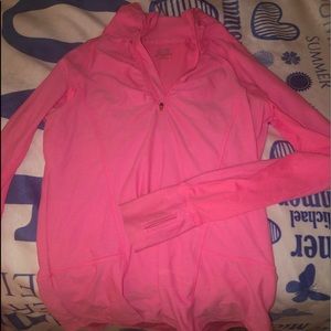 Pink quarter zip work out pull over